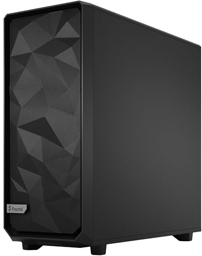 Fractal Design Meshify 2 XL TG Light, Flexibles ATX Full Tower Computer Gehäuse mit leicht getöntem Tempered Glass Seitenteil, schwarz, FD-C-MES2X-02
