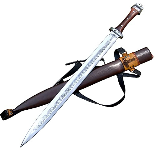 Nordisches Schwert – 24 Zoll Lange Klinge – Wikingerschwert – handgeschmiedetes – gehärtet – großes historisches Schwert – 60 cm Lange Klinge