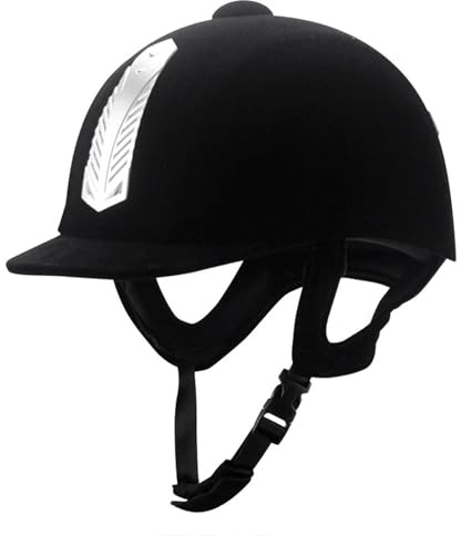 Reithelm, Samt, Reithut, Sporthelme mit CE-Zertifizierung, für Herren, Damen, Kinder, Reiter-Sicherheitshut, Reithelm (Kopfumfang: 52–62 cm)