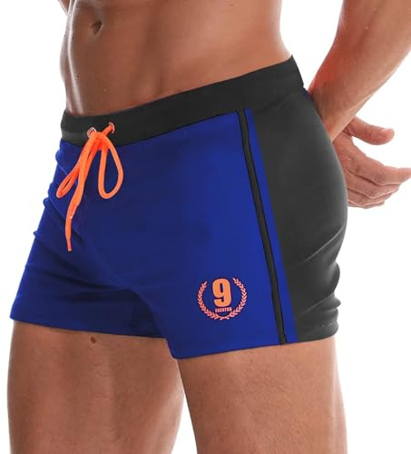 Arcweg Badehose Herren Eng Kurz Badeshorts mit Tunnelzug Schwimmhose Wassersport Kurze Hose UV Schutz Jungen Schwimmwear Schulschwimmen