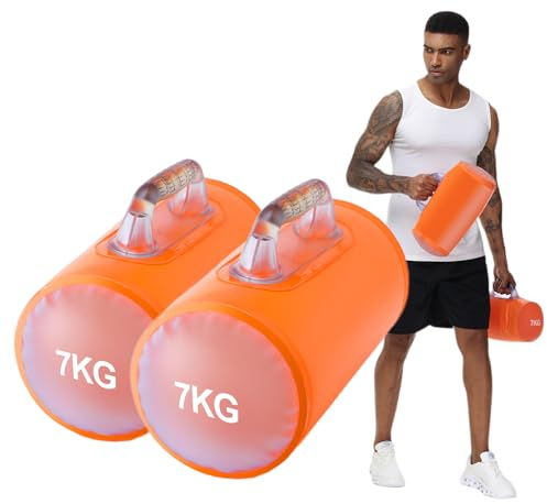DEIRIS Wasser Hanteln, Hanteln Wasser Befüllbarset, Gewichtstaschen Tragbarer, Wassergewicht bis 10~14 kg/Paar, Fitness Wassersack, für Krafttraining, Fitness und Formgebung