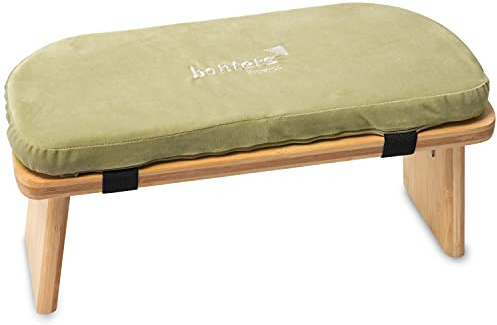banters Meditationsbank aus Bambus, klappbarer Meditationshocker mit Kissen