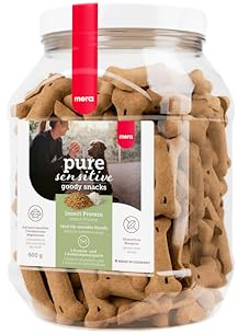 MERA Pure Sensitive Goody Snack Insect (600g), gesunde Leckerlis für Sensible Hunde, Hundeleckerli aus Insekten-Protein und Reis, Hundesnack glutenfrei für Training und Belohnung