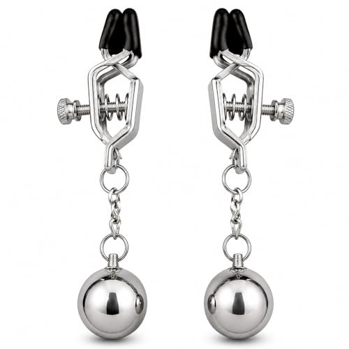 Nippelklemmen aus Edelstahl für Frauen und Männer | Einstellbare Bruststimulatoren, Verstellbare Nipple Clamps, Bondage BDSMs Sexspielzeug für Paare, C