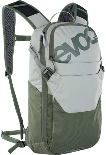 EVOC RIDE 8 Rucksack, stone - dark olive | Fahrradrucksack, Trekkingrucksack für Trails & andere Aktivitäten, Backpack mit cleverem Taschenmanagement
