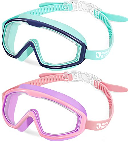 Water Space Taucherbrille Kinder Schwimmbrille Kind Mädchen Junior Jugend Jugendliche 3-14 Jahre Swimming Goggles Schwimmbrillen Schwimmmaske Antibeschlag