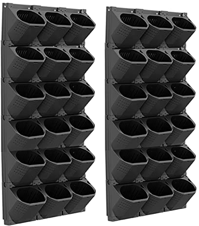 GDWD 12er Blumentopf Set, Vertikale Pflanzer, Wand Hängende Garten Pflanztopf für Zuhause Büro Garten, Gartentöpfe Vertikaler Wandbehang Fleischige Pflanzen Bonsai Pot für Innen- und Außenbereich