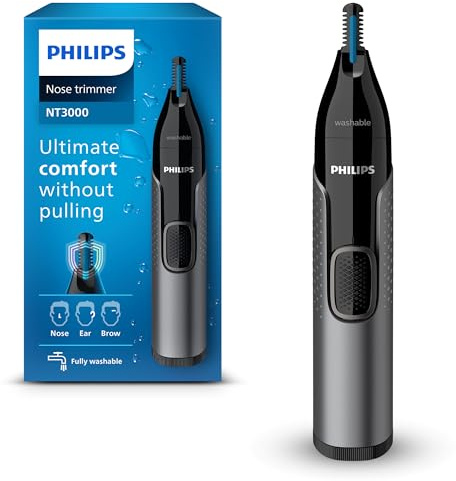 Philips Nose trimmer Series 3000 Nasenhaar-, Ohrenhaar- und Augenbrauentrimmer mit PrecisionTrim-Technologie (Modell NT3650/16)