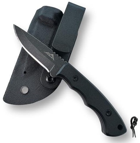 SK Wild Ones® Outdoor Messer Survival - Jagdmesser Feststehende Klinge - Survival Messer Outdoor Mit G10 Handhaben - EDC-Messer Outdoormesser Feststehend - Aus 420 HC Edelstahl Neck Knife Lorni