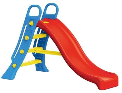 Dolu ? Gro?e Wasserrutsche ? 2-in-1 Gro?e Blaue Leiter und rote Schr?ge Freistehende Rutsche f?r Kinder drinnen & drau?en (H104 x L165,5 x B77,5 cm)