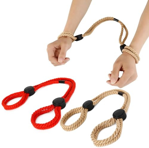 Bondageset Fessel Set Anfänger 2X Bondage Seil Sm Bondageseil Brüste Self Bondage Bettfesseln Handschellen Bettfessel Set Bdsm Bondage Seile Rope Fessel Kit für Sex Selfbondage Für Männer Frauen Paare