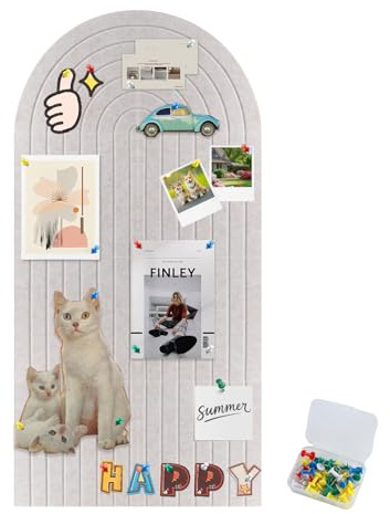 Große Filz Pinnwand Selbstklebend 120x60cm - Dekorative Pinnwand aus Filz, 0.9cm Dick, 8 Stück 30x30cm, Moderne Pinwand Ohne Bohren eignen sich für Büros, Schulen, Kinderzimmer, Helles Kamel