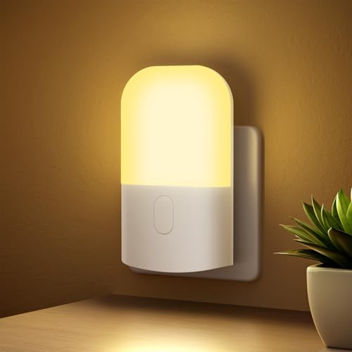 GRIFEMA Steckdosen Nachtlicht mit Dämmerungssensor für konstante Nacht Orientierung 3 stufig dimmbar 2700K Warmweiß energiesparend 0,5W kindersicher für Flur, Schlafzimmer und Kinderzimmer