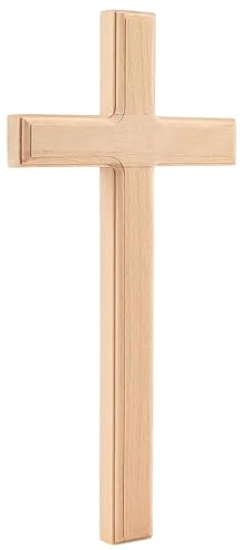 XTUDOU® Holzkreuz, Kruzifix Wandkreuz, Holzkreuz Wand Aus Massiver Eiche, Kreuze zum AufhäNgen, Geeignet zum AufhäNgen Von Wanddekorationen für Zuhause