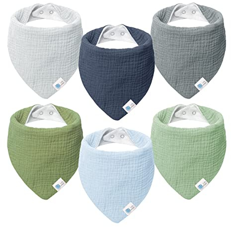 lulumoon Lätzchen Baby Dreieckstuch Baby Musselin Halstuch Baby für Junge und Mädchen