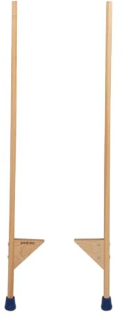 Pedalo® Stelzen 118 cm I verstellbare Holzstelze I Antirutsch-Gummifüße I Gleichgewicht I Spaß