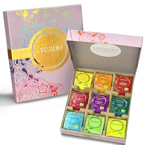 Creano® Bio Kräutertee „ORGANIC HERBAL TEA“ - 45 Bio-Teebeutel - 90g* | Geschenkset - Bio-Tee in 9 verschiedenen Sorten - NEUHEIT 2022*