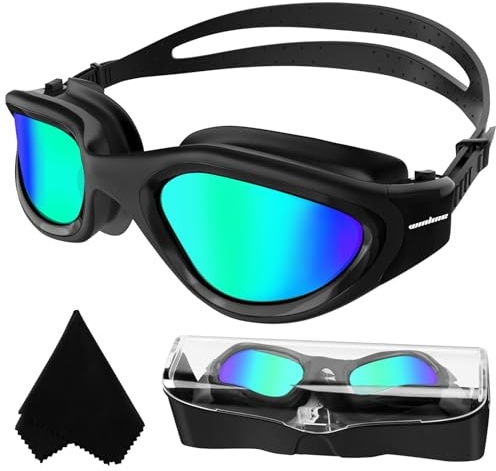 Winline Schwimmbrille Erwachsene Jugendliche,Anti-Beschlag-UV-Schutz Wasserdicht klare Sicht einfach einzustellen mit weichen Nasenstegen für Herren Damen