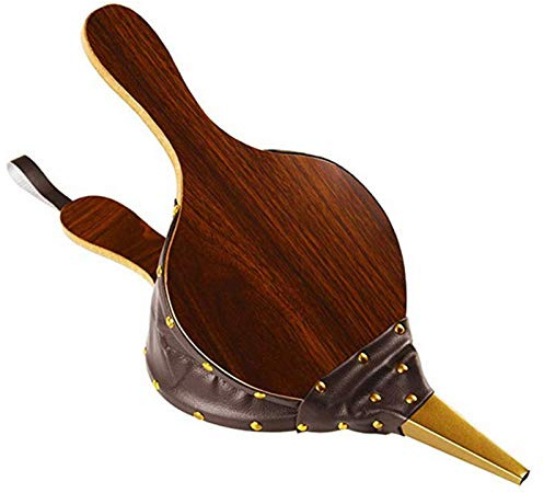 Dongzhi Blasebalg Kamin - 43×19cm Blasebalg - Blasebalg Grill - Kamin Gebläse Grillgebläse mit Lederband - Grillblasebalg Handblasebalg Kaminbalg für Grill Kamin Grill Ofen Holzofen Draussen Camping