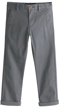 NEXT Jungen Chinohose mit Stretch Holzkohle Grau 140