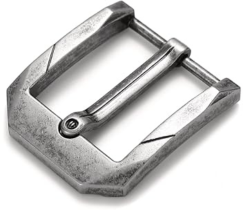 Cartvelli Premium Gürtelschnalle Herren 40mm breit Silber Alt - Gürtelschließe für Gürtel von 38-40mm - hochwertige Metall-Legierung Ersatzschnalle Alt-Silber GS40016-AS Antique Silver