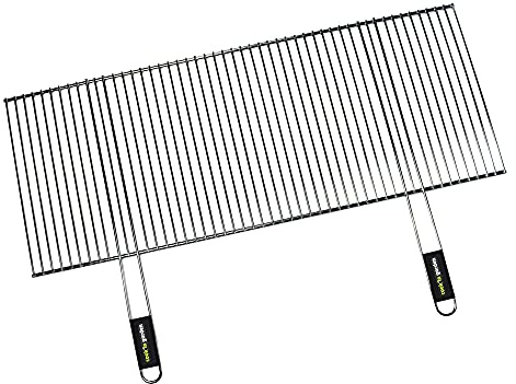 Cook’in Garden – Zuschneidbarer Grillrost aus verchromtem Stahl, anpassbar von 100 × 40 cm auf 61 × 40 cm, hitze- und flammenbeständig, Soft-Touch-Griffe, kompatibel mit vielen Marken