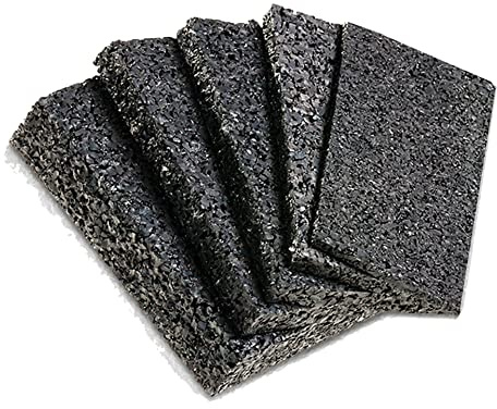 My Plast Gummigranulat Terrassenpads - 100 x 50 x 8 mm, 150 Stück | Gummi Bautenschutzmatte für Veranda, Terrasse, Patio - Rutschfest, wasserdicht, wetterfest, Abstandshalter für Holzböden