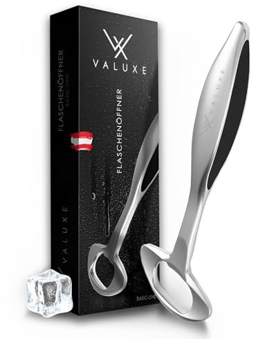 VALUXE® Flaschenöffner mit rutschfestem Griff in ergonomischem Design | Stylischer Universal Bottle Opener & Kronkorkenöffner - Bieröffner, Beer Opener, Kapselheber, Kapselöffner für Bierflaschen