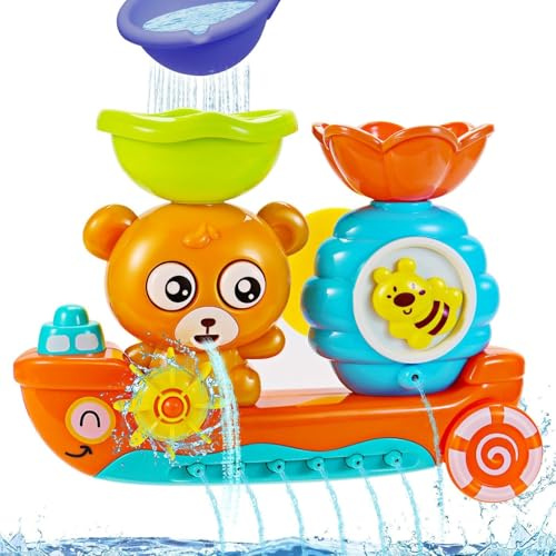 Jovicos Baby Badespielzeug, Bär und Bee Badewannenspielzeug Wasserspielzeug Kinder Spielzeug ab 1 2 3 4 Jahr für Jungen Mädchen Geschenk