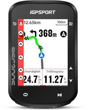 iGPSPORT BSC200S Fahrradcomputer Kabellos GPS, Routennavigation Weiterfahrtfunktion Gierwende-Eingabeaufforderung ANT Bluetooth (BSC200S)