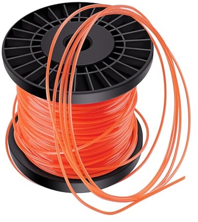 Freischneider Faden 2,4 mm x 100m Trimmerfaden Trimmer Schnur Rasen Mähfaden Orange Rot 5-Kant Mähfaden Nylon Rasentrimmer Faden Durchmesser Dauerhaft