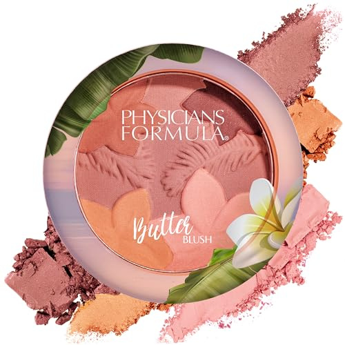 Physicians Formula, Matte Monoi Butter Blush Powder, Mattes Pink Mit Pfirsich-Note, Angereichert Mit Pflegenden Tahitianischen Buttern, Wasserfest, Langanhaltend, Mauvy Mattes