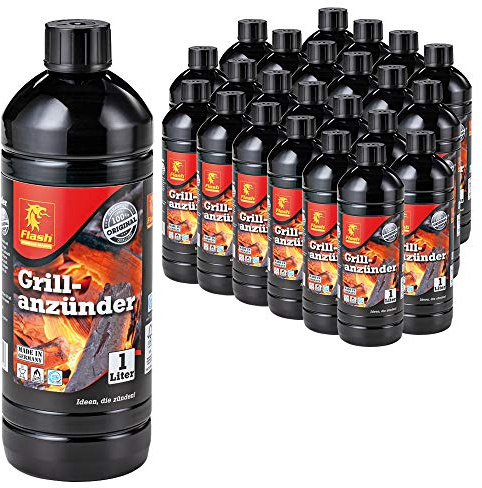 Boomex Flash Grillanzünder Grillanzündhilfe Flüssiganzünder Flüssig Anzünder Grill BBQ, Menge:24 L (2.08EUR/l)