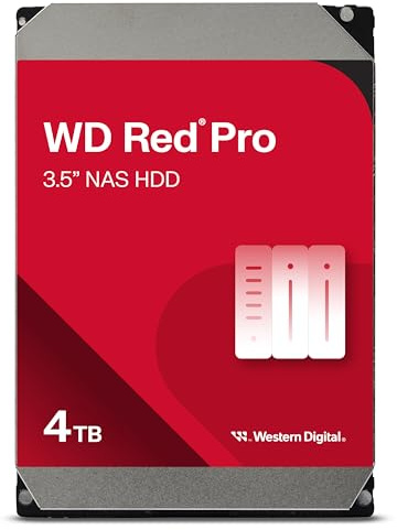 WD Red Pro 4TB NAS 3,5 Interne Festplatte – 7200 RPM Klasse, SATA 6Gb/s, CMR, 256MB Cache