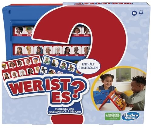 Hasbro Gaming Wer ist es? Ratespiel, Brettspiel für Kinder ab 6 Jahren, für 2 Spieler – spannendes Spiel für die ganze Familie