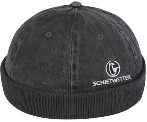 SCHIETWETTER Unisex Erw. Dockerscap, Seemansmütze, Hafenmütze, aus 100% Baumwolle Asphalt OS