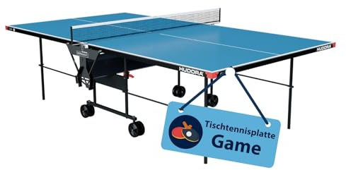 HUDORA Tischtennisplatte Game/Match/Tournament - robuste Tischtennisplatte Outdoor & Indoor - Tischtennisplatte klappbar & wetterfest - hochwertige Ping Pong Platte