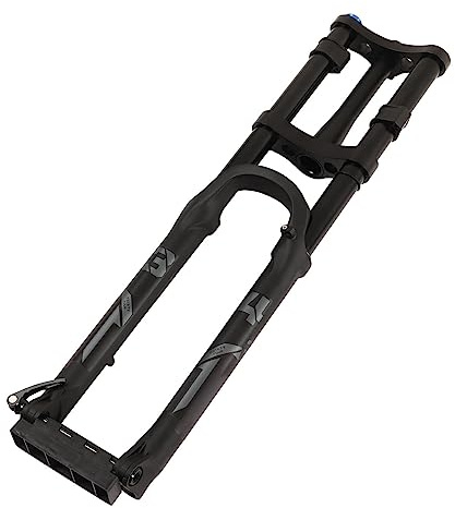 29-Zoll-Mountainbike-Federgabel, Schwarz, Aluminiumlegierung, Gabeldämpfung für Feines und Leises Fahren