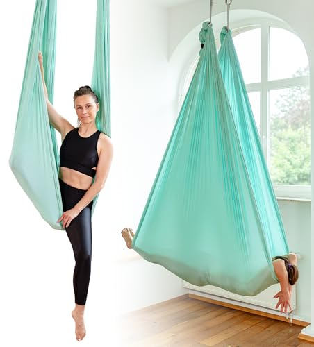 Yosana Hängematte | Komplettset inkl. Befestigung | TÜV geprüft | Nylon Tuch 5m x 2,6m