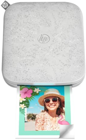 HP Sprocket Mobiler Fotodrucker 3x4 (8,9 x 10,8 cm) Sofortiger Fotodruck und Scrapbooking mit Zink-Fotopapier mit Kleberückseite, Weiß.