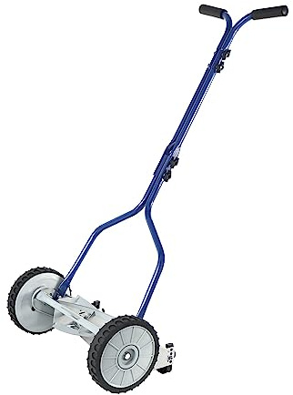 Amazon Basics Handrasenmäher, 36cm, 4-Klingen, Blau