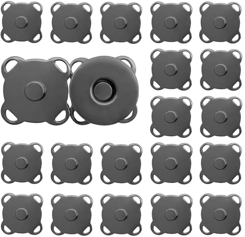 Magnetverschluss Für Taschen, 14 Stücke Magnet Verschluss Tasche, 14 mm Magnetknopf Zum Annähen Geeignet Zum Nähen, Handwerk, Gepäck, Kleidung, Leder, Knopfverbinder, Kleidungsnähen (Schwarz)