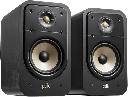 Polk Audio Signature Elite ES20 Regallautsprecher fürs Heimkino - Schwarz | Hochauflösender Stereo Lautsprecher, HiFi Lautsprecher, Hi-Res zertifiziert, kompatibel mit Dolby Atmos und DTS:X
