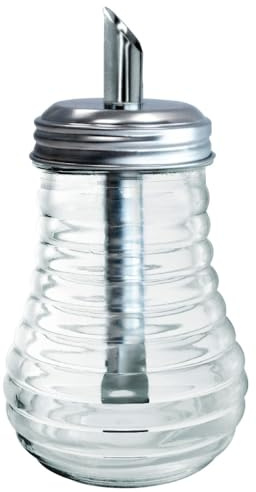 Nerthus FIH 1369 Zuckerdose Glas mit Spender Dosierer ideal für Kaffee Frühstück Küche Café