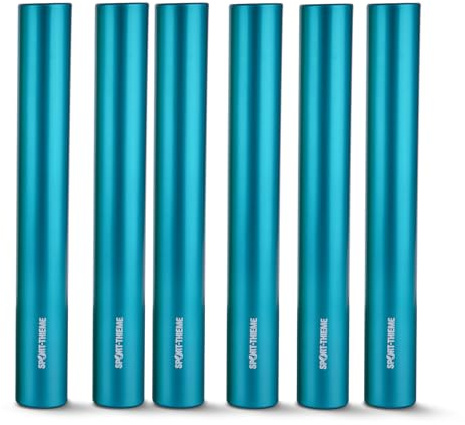 Sport-Thieme Staffelstäbe-Set Metall | ø 38 mm | 6 Stäbe + Aufbewahrungsbeutel Leichtmetall Stäbe