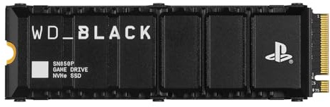 WD_BLACK SN850P 4 TB NVMe SSD Offiziell Lizenziert für PS5 Konsolen (interne Gaming SSD; optimierter Kühlkörper; PCIe Gen4 Technologie, bis zu 7.300 MB/s Lesen, M.2 2280)