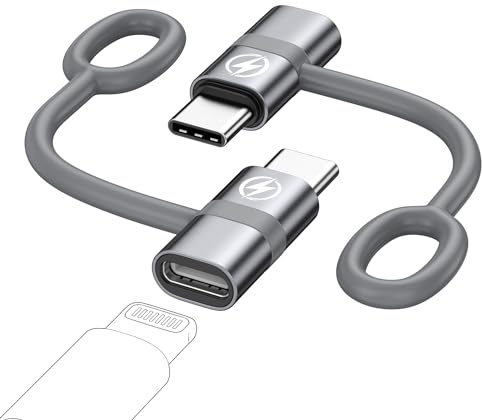 RAVIAD Lightning auf USB C Adapter 60W 2Stück, Adapter Lightning auf USB C für PD Schnellladung für iPhone 15 Pro Max/15/15 Plus, Galaxy S24/S23, MacBook Pro/Air, Pad, Nicht für Audio/OTG