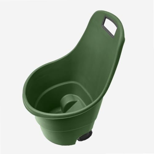 WERKA PRO Gartenwagen mit Rädern Behälter 45L | Ergonomisch, vielseitig, langlebig, für den Garten, Offroad-Manövrierfähigkeit, einfacher und effizienter Transport