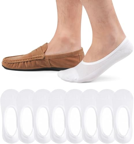 Caldodo Sneaker Socken Herren 43-46 39-42 Füßlinge, Baumwolle Füsslinge | 8 Paar Sneakersocken Herrensocken, Atmungsaktiv No Show Loafer Socken Unsichtbar im Schuh für Sommer Loafers Mokassins