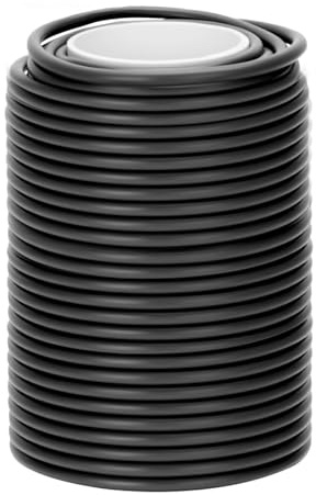 KINGLAKE 3.5mm Pflanzendraht Gartendraht, 20M Bindedraht Gummiert, Pflanzen Draht Ummantelt Dick, Garten Lst Draht, Zaundraht für Pflanzen Tomaten-Schwarz